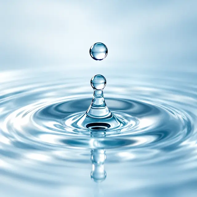 A drop falling into still water